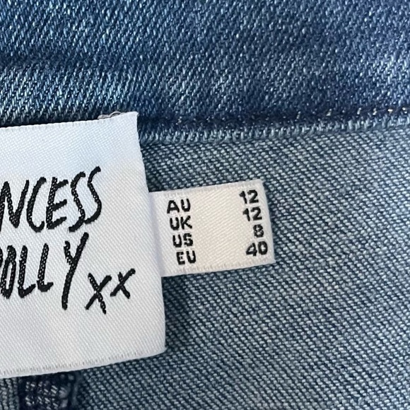 Princess Polly High Waist Straight Leg Jeans Medium Wash Sz 8 - Picture 9 of 9